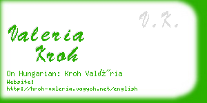 valeria kroh business card